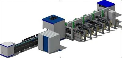 Automatisk lastning och lossning av CNC-rörrörsfiberlaserskärmaskin