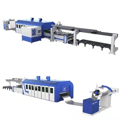 Coil Matad metallplåt Fiber Laserskärmaskin